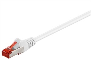CAT 6 kabel krosowy, S/FTP (PiMF), biały, 1 m