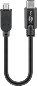 USB 2.0 kabel z USB-C™ do Micro-B, czarny