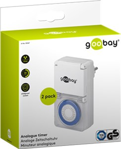 Zestaw 2 sztuk, zegar analogowy IP44