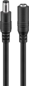 Kabel przedłużający DC (5,5x2,5mm) 3 m, czarny