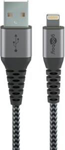 Kabel tekstylny Lightning - USB-A z metalowymi wtyczkami 2 m