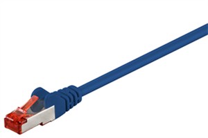 CAT 6 kabel krosowy, S/FTP (PiMF), niebieski, 3 m