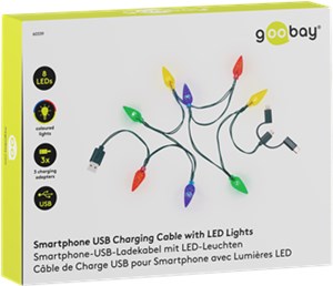 Kabel USB do ładowania smartfona z diodami LED Kabel USB do ładowania smartfona z diodami LED