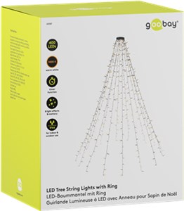 400 LED łańcuch świetlny na choinkę z pierścieniem