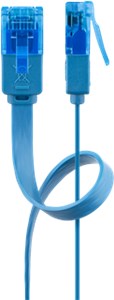 CAT 6A płaski kabel krosowy,U/UTP, Niebieski