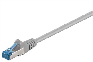CAT 6A kabel krosowy, S/FTP (PiMF), szary, 1 m