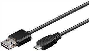 Kabel do synchronizacji i ładowania EASY USB 1 m, czarny