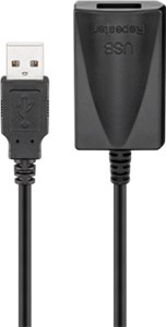 Aktywny przedłużacz USB 2.0, Czarny