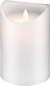 Świeca LED z prawdziwego wosku, biała, 10 x 15 cm