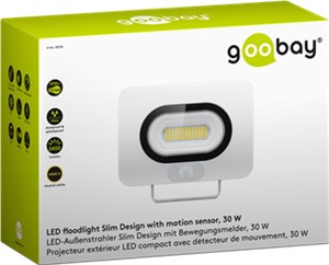 Reflektor zewnętrzny LED, 30 W, Slim Design, z czujnikiem ruchu Reflektor zewnętrzny LED, 30 W, Slim Design, z czujnikiem ruchu