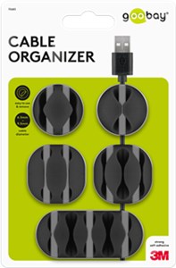 Organizer kabli – zestaw, czarny 
