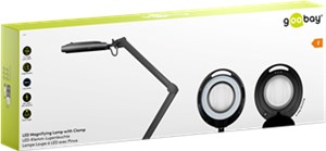 Lampa lupa LED z zaciskiem, 9 W, czarny