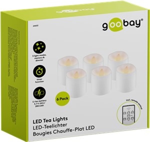 Zestaw 6 świeczek do podgrzewania LED