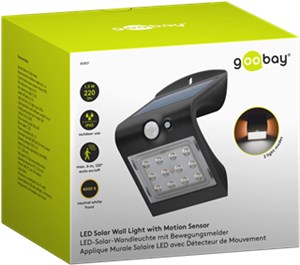 Solarny kinkiet LED z czujnikiem ruchu, 1,5 W
