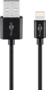 Kabel Lightning USB do ładowania i synchronizacji, 0,5 m, czarny