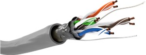 CAT 5e kabel sieciowy, F/UTP, szary 