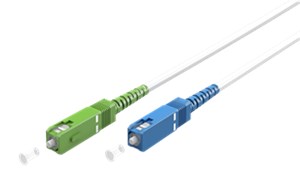 Kabel światłowodowy (FTTH), Singlemode (OS2) White, biały (Simplex), 0,5 m