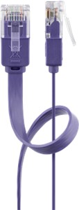 CAT 6 płaski kabel krosowy,U/UTP, fioletowy