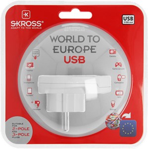 Adapter podróżny Country świat > Europa USB