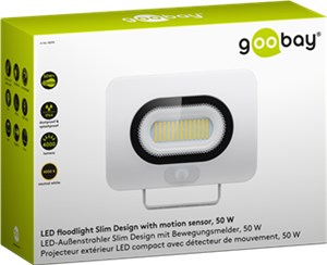 Reflektor zewnętrzny LED, 50 W, Slim Design, z czujnikiem ruchu Reflektor zewnętrzny LED, 50 W, Slim Design, z czujnikiem ruchu