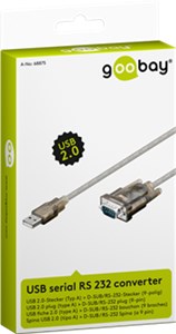 Lonwerter USB – złącze szeregowe RS232, Przezroczysty
