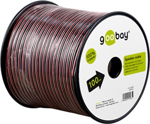 Kabel głośnikowy czerwony;czarny CU