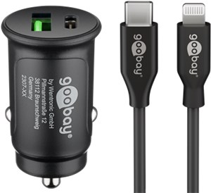 Dual USB zestaw do szybkiego ładowania samochodowego Lightning (27 W)