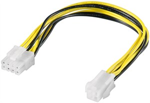 Kabel/Adapter zasilający do komputera ATX12 P4, 4-pinowy na 8-pinowy
