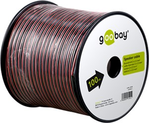 Kabel głośnikowy czerwony;czarny CCA