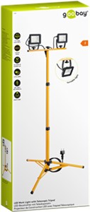 Reflektor konstrukcyjny LED ze statywem teleskopowym, 2x 20 W