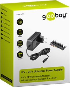 Zasilacz uniwersalny (9 V - 24 V max. 24 W / 1,5 A)