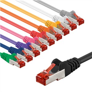 CAT 6 kabel krosowy, S/FTP (PiMF), 3 m, zestaw w 10 kolorach