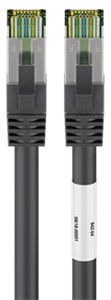 Kabel patch RJ45 (CAT 6A, 500 MHz) z CAT 8.1 S/FTP raw cable, czarny, 