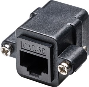 RJ45 adapter montażowy z kołnierzem montażowym, CAT 5e