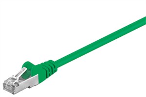 CAT 5e kabel krosowy, F/UTP, zielony, 0,25 m