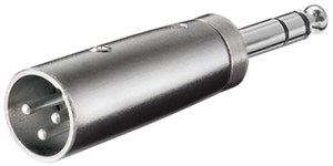 Adapter XLR, AUX jack 6,35 mm wtyczka stereo do wtyczka XLR