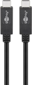 Kabel USB-C™, USB 3.2 Gen 2x2, USB-PD, 5A, 1 m, czarny