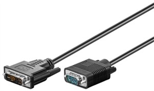 Kabel DVI-I/VGA Full HD, niklowany