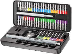 Wkrętak elektryczny 58w1 z 50-częściowym zestawem precyzyjnych końcówek