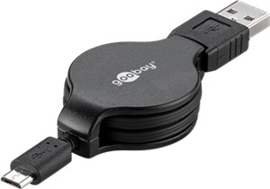 Kabel typu Micro USB do ładowania i synchronizacji, rozwijany Kabel typu Micro USB do ładowania i synchronizacji, rozwijany