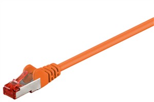 CAT 6 kabel krosowy S/FTP (PiMF), pomarańczowy, 0,25 m