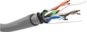 CAT 5e kabel sieciowy, SF/UTP, m, szary