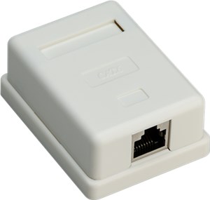 Gniazdo RJ45 1 portem, CAT 6, STP, biały