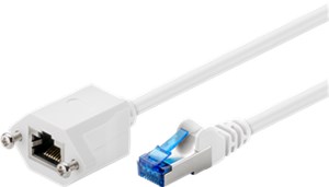 CAT 6A kabel przedłużającyS/FTP (PiMF), biały