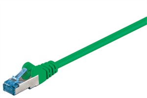 CAT 6A kabel krosowy, S/FTP (PiMF), Zielony, 0,25 m