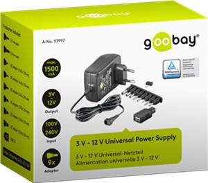 Zasilacz uniwersalny (3 V - 12 V max. 18 W / 1,5 A)