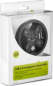 4-portowy koncentrator USB 2.0 Hi-Speed In Desk / rozdzielacz + audio 4-portowy koncentrator USB 2.0 Hi-Speed In Desk / rozdzielacz + audio