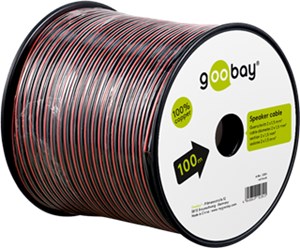 Kabel głośnikowy czerwony;czarny CU
