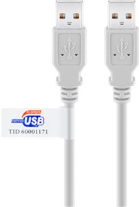Kabel USB 2.0 Hi-Speed z certyfikatem USB, szary