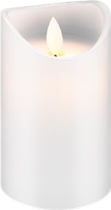 Świeca LED z prawdziwego wosku, biała, 7,5 x 12,5 cm